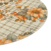 TAN PLAID MET ORANJE HERFST HERFSTBLOEMEN SNIJPLANK (Hoek)