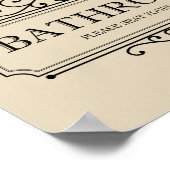 Tan Please Seat Yourself Funny  Bathroom Poster (Hoek)