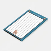 Tan poedel hond om te doen lijst post-it® notes (Schuin)