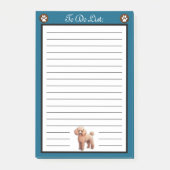 Tan poedel hond om te doen lijst post-it® notes (Voorkant)