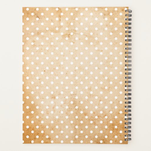 Tan Polka Dot, Sunflower Ballet Dancer Inspiration Planner (Achterkant)
