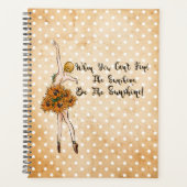 Tan Polka Dot, Sunflower Ballet Dancer Inspiration Planner (Voorkant)