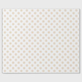 Tan polka-punten cadeaupapier (Vlak)