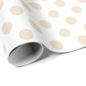 Tan polka-punten cadeaupapier (Rol Hoek)
