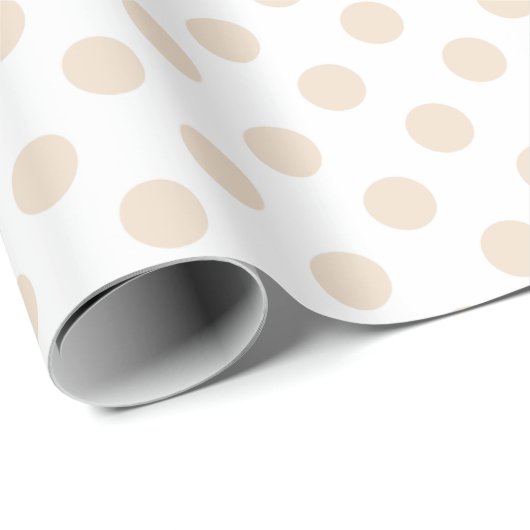 Tan polka-punten cadeaupapier (Rol Hoek)