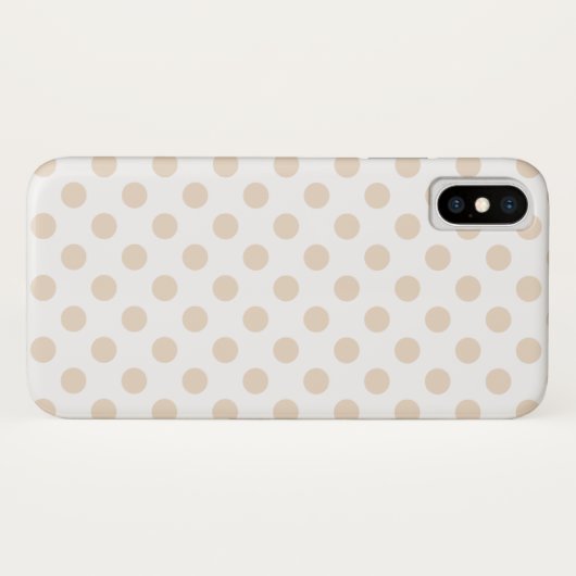 Tan polka-punten Case-Mate iPhone case (Achterkant (horizontaal))