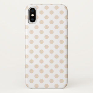 Tan polka-punten iPhone x hoesje