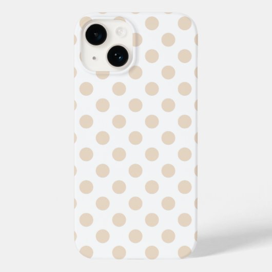 Tan polka-punten Case-Mate iPhone case (Achterkant)