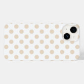 Tan polka-punten Case-Mate iPhone case (Achterkant (horizontaal))