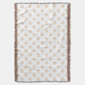 Tan polka-punten deken (Voorkant Verticaal)