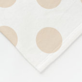 Tan polka-punten fleece deken (Hoek)