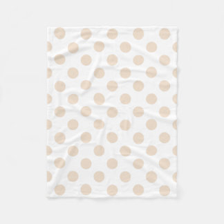 Tan polka-punten fleece deken