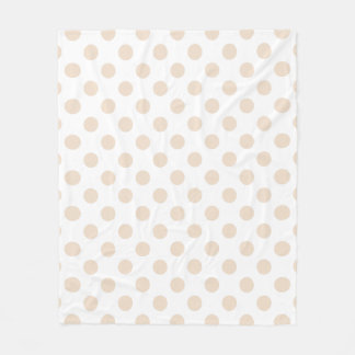 Tan polka-punten fleece deken