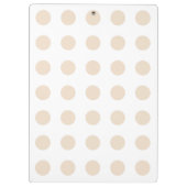 Tan polka-punten klembord (Achterkant)