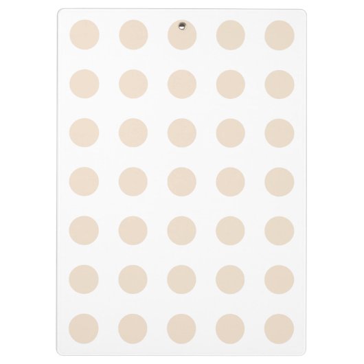 Tan polka-punten klembord (Achterkant)