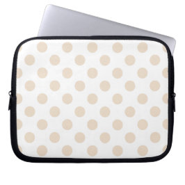 Tan polka-punten laptop sleeve