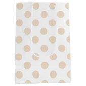 Tan polka-punten medium cadeauzakje (Achterkant)