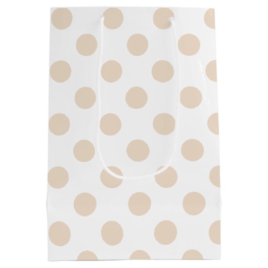 Tan polka-punten medium cadeauzakje (Achterkant)
