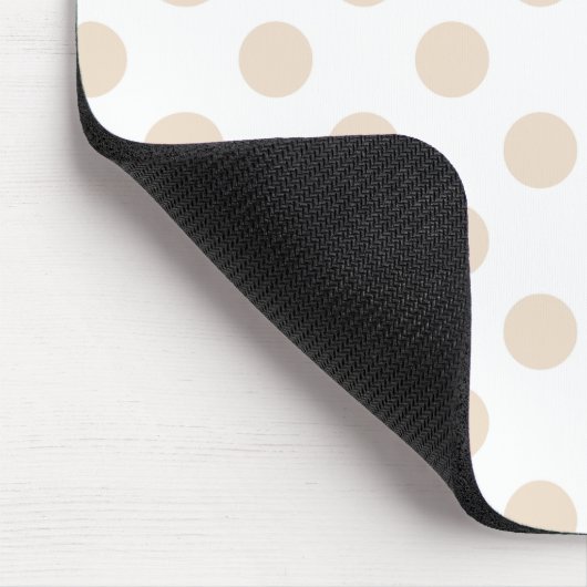 Tan polka-punten muismat (Hoek)