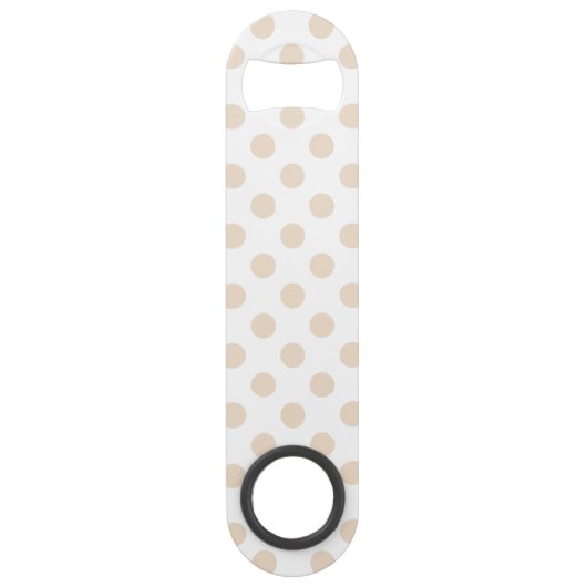 Tan polka-punten speed flessenopener (Achterkant)