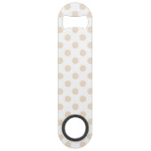 Tan polka-punten speed flessenopener (Voorkant)