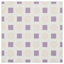 Tan polka stippen en lavendel pleinen stof