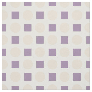Tan polka stippen en lavendel pleinen stof