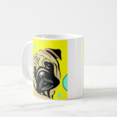 Tan Pug Hond Koffiemok (Voorkant links)