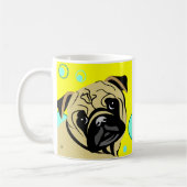 Tan Pug Hond Koffiemok (Links)