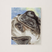 Tan Pug Waterverf Jigzaag Puzzles Legpuzzel (Verticaal)