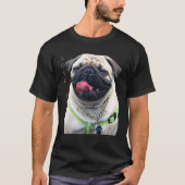 Tan Pug Women Mannen Pug Mam Pap T-shirt Love Dog (Voorkant)