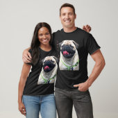 Tan Pug Women Mannen Pug Mam Pap T-shirt Love Dog  (Unisex)