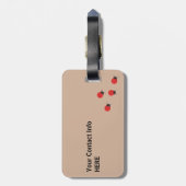 Tan, Red en Black 'Love' Bagagelabel van Ladybugs (Achterkant verticaal)