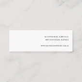 TAN RED LEATHER TEXTURE STUD OORBEL DISPLAY KAART MINI VISITEKAARTJE (Achterkant)