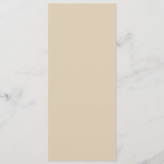 Tan Retro Daisy Flower Baby shower Voedsel Menu (Achterkant)