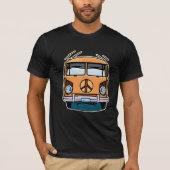 Tan Retro Hippie Van Kleuren Kunst T-shirt (Voorkant)