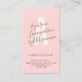 Tan roze Brow Lamination Aftercare Advocations Visitekaartje (Voorkant)