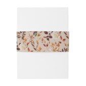 Tan Rustic Autumn Leaves Invitation Belly Band Uitnodigingen Wikkel (Achterkant Voorbeeld)