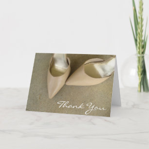 Tan Schoenen Bedankt Kaarten