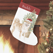 Tan Shiba Inu Dog Waterverf Pet