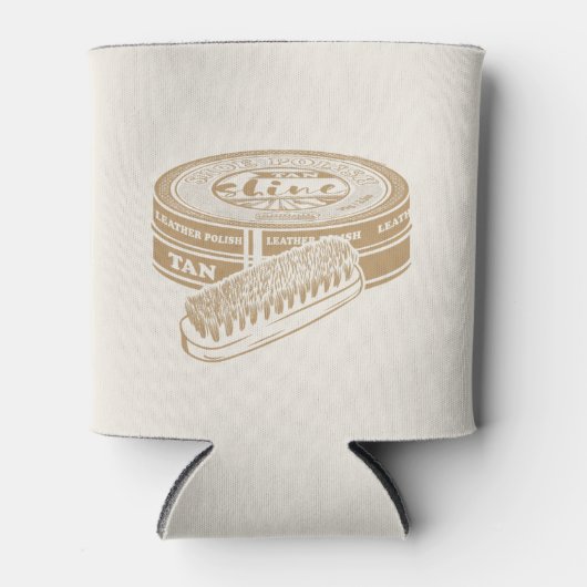 Tan shoepolish tin pop kunst blikjeskoeler (Voorkant)