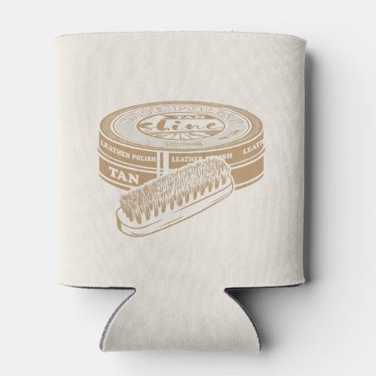 Tan shoepolish tin pop kunst blikjeskoeler (Achterkant)