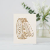Tan shoepolish tin pop kunst briefkaart (Staand voorkant)