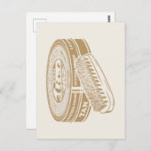 Tan shoepolish tin pop kunst briefkaart (Voorkant / Achterkant)