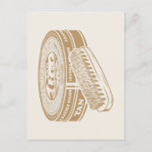 Tan shoepolish tin pop kunst briefkaart (Voorkant)