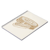 Tan shoepolish tin pop kunst notitieboek (Linkerzijde)