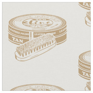 Tan shoepolish tin pop kunst stof