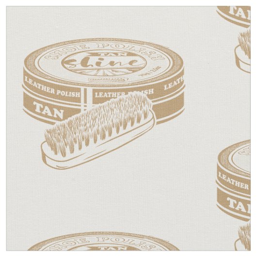 Tan shoepolish tin pop kunst stof (Close Up)