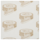 Tan shoepolish tin pop kunst stof (Swatch)