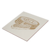 Tan shoepolish tin pop kunst tegeltje (Zijkant)